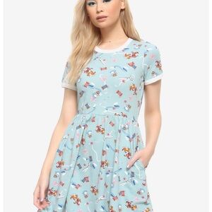 Disney cinderella mouse Cartoon Print Women's Dress
